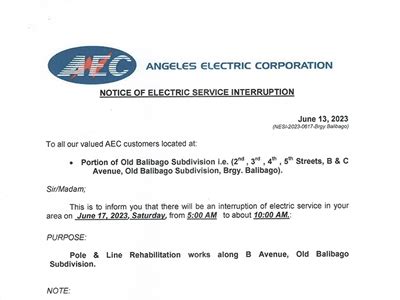 power interruption angeles city today|Advisories – Angeles Electric.